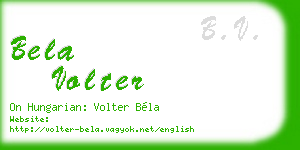 bela volter business card